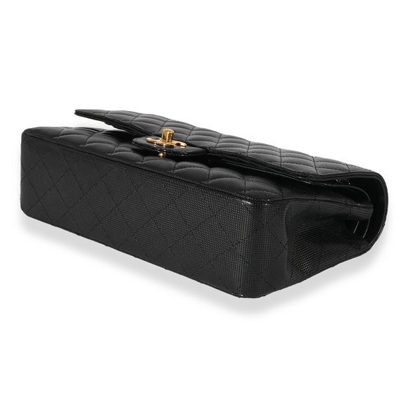 Chanel Black Quilted Perforated Lambskin Medium Classic Double Flap Bag - Picture 7 of 8